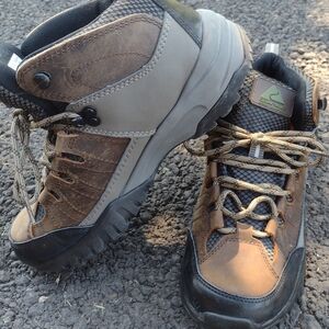 Brown and Black Hiking Boots